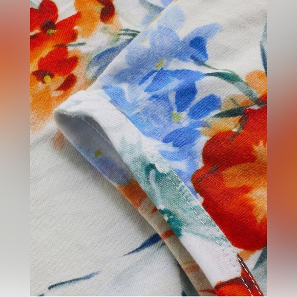 One shoulder cropped floral blouse-NWT- size S - Picture 4 of 7